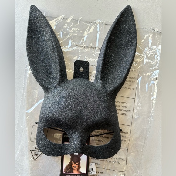 Women’s Glitter Masquerade Rabbit Mask - Picture 5 of 7